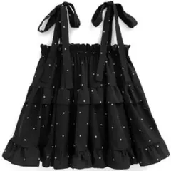 GRL ドット柄リボンティアードキャミビスチェ／Mサイズ