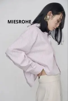 【MIESROHE】マルチストライプショートシャツのサムネイル