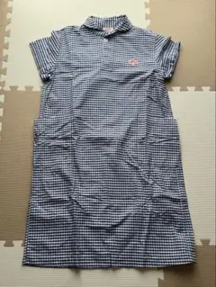 【美品】ダントン　ギンガム　シャツ　ワンピース　ブルー　36