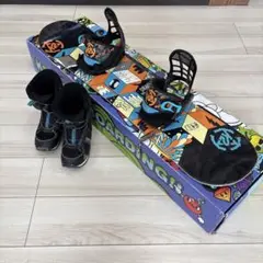 【値下げ中】初心者向きレディーススノーボード中古3点セット　140cm バック付 値下げ中】初心者向きレディーススノーボード中古3点セット