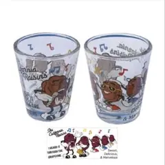 ２個★カリフォルニアレーズン キャラクター ショットグラス アメリカン食器★新品
