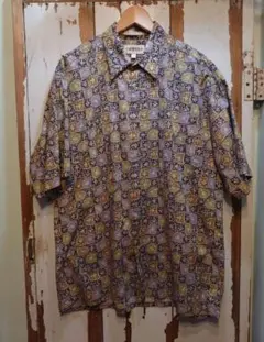 希少 90s 花柄 刺繍 フラワー チェックシャツ レトロ カントリー 古着
