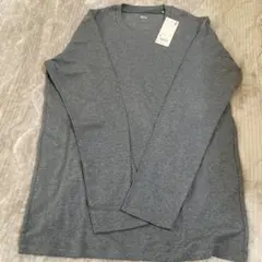 UNIQLO ソフトタッチクルーネックT 長袖 ダークグレー MとVネックT