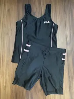 FILA スポーツ用水着 上下セット 黒