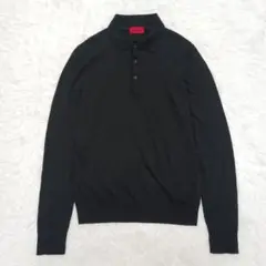 ✨美品✨HUGO BOSS　ヒューゴ ボス　ポロニット　セーター　ブラック　S