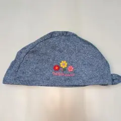 50cm〜★ミキハウス★ロゴ刺繍！お花アップリケ付き！スイムキャップ★