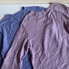 日本製 七分袖 カットソー Tシャツ お色違い 2枚セット