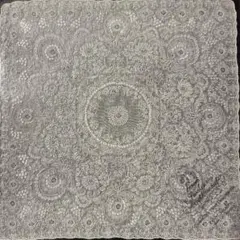 希少 スワトウ 汕頭刺繍 ハンカチ 29cm 大判 未使用 箱付 手刺繍 最高級