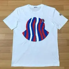 新品同様☆ モンクレール ワッペン ロゴ ホワイト M Tシャツ 5S422 