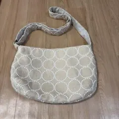 ミナペルホネン タンバリン ハンドメイド ショルダーバッグ ラウンド型