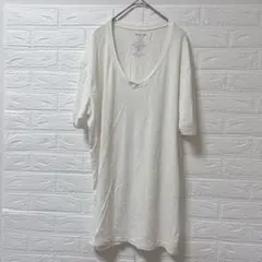 トミージョン [XL] Ｔシャツ Ｖネック 半袖 無地 ホワイト コットン