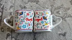 ポルトガル風カップセット（ハート型取っ手）