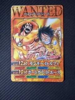 ワンピーベリーマッチ ダブル ウォンテッドシート ルフィ＆エース