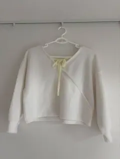 【美品】flower フラワー カシュクール ニット リボン オフホワイトのサムネイル