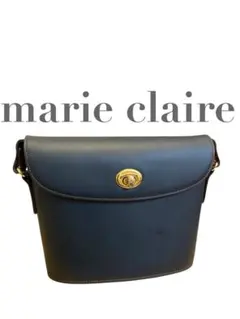良品 marie claire ショルダーバッグ レザー マットブラック