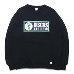 DISCUS ATHLETIC クルーネック スウェット M ブラック コットンのサムネイル