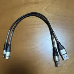 USB Type-A & Lightning ケーブル 約30㎝　2本セット