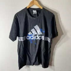 90's adidas アディダス　ビンテージ　tシャツ ブラック　フェード