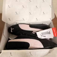 PUMA スエード ブラック ピンク スニーカー