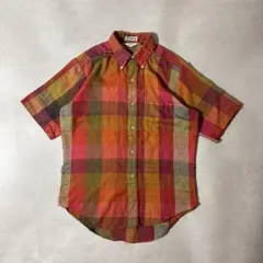 60s~ヴィンテージ 半袖BDシャツ マドラスチェック NEVER PRESS