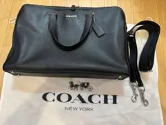 COACH ビジネスバッグ ショルダーバッグ　黒　レザー