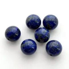 天然石　ラピスラズリ　10mm　まとめ売り　天然石ビーズ 貫通穴