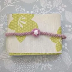 お花モチーフ付き 手編みの飾り紐（帯締め）