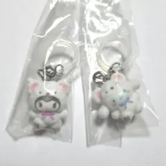 サンリオキャラクターズ めじるしアクセサリー ふわふわスノー 2点セット　ガチャ
