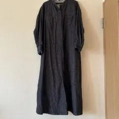 シャツワンピース 長袖 ロング丈
