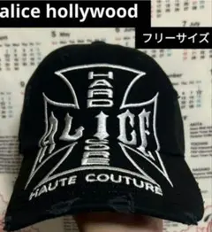 【メタルパーツなし！】・alice hollywood　 ダメージ　キャップ　黒