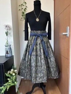 ＊着物リメイク＊ハンドメイド＊スカート 正絹　本場村山大島紬　A1 #25116