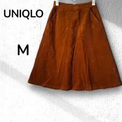 【UNIQLO ユニクロ】ハイウェストコーデュロイフレアミディスカートM