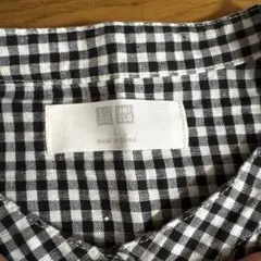 UNIQLO チェック柄 ロングシャツワンピース L