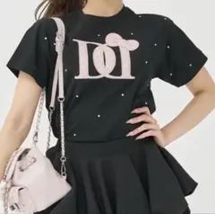 匿名発送Hello DarichキルティングアップリケビジューTシャツ WHT Hello DarichキルティングアップリケビジューTシャツ