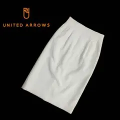 c369◯UNITED ARROWS スカート タイトスカート ホワイト