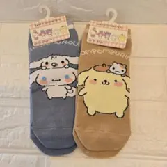 ポムポムプリン　シナモロール　靴下　レディース　23cm～25cm　新品のサムネイル