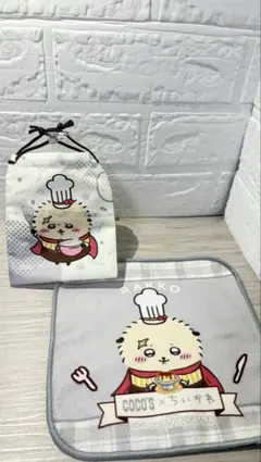 【ちいかわ×ココス】ミニタオル・巾着2点セット ラッコ 【非売品】