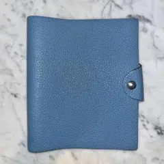 【HERMES】エルメス アジェンダPM ブルージーン 手帳カバー 箱付き HERMES】エルメス アジェンダPM ブルージーン 手帳カバー 箱付き