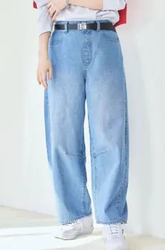 スタディオクリップ　カーブデニムパンツ