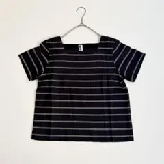 【MHL.】マーガレットハウエル　麻混　プルオーバーシャツ　半袖ブラウス　Sのサムネイル