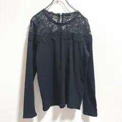 INGNI イング　レース長袖カットソー　黒　Mサイズ