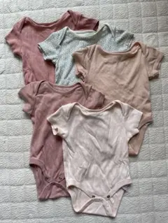 next ピンク 半袖ボディスーツ 5枚セット 3-6m