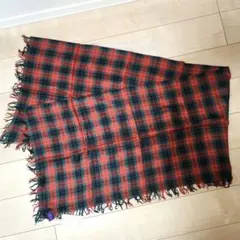 【タグ付き未使用品】138°E TEXTILE チェック柄シルク混ストール