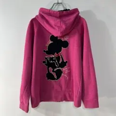 Disney【ディズニー】ミニー　パーカー　フルジップ　トレーナー　裏起毛　古着