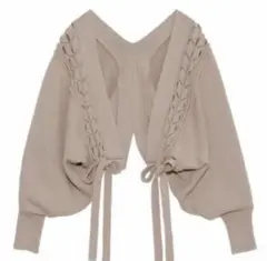 SNIDEL レースアップボレロ ニットカーディガ