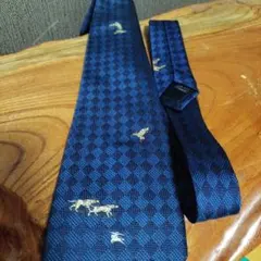 Burberry's ダークブルー チェック柄 ネクタイ