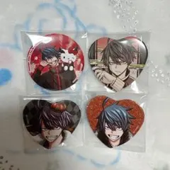 桃源暗鬼　一ノ瀬四季　ハート缶バッジ　サンリオ　キャラウムカフェ