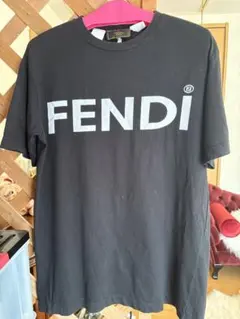 FENDI フェンディ 半袖Tシャツ ブランドロゴ ズッカ 花柄 ブラック FF