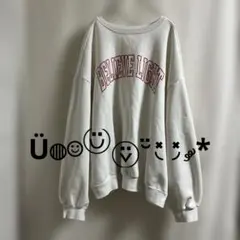 SHEIN シンプル スウェット ゆるだぼ ホワイト 白 古着