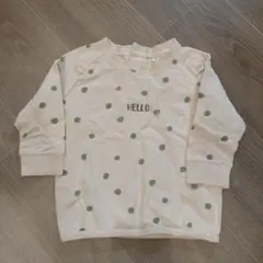 ドット柄 トレーナー 80cm 'HELLO'刺繍